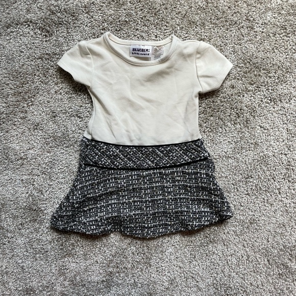 Blueberi Boulevard baby Girl Holiday Christmas Dress & Tweed coat set 12 months - Picture 2 of 10